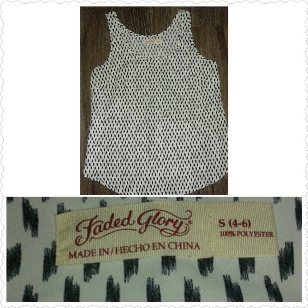 Black and white tank top